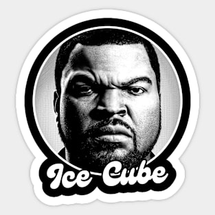 Ice Cube vintage // Lines Drawing Artwork Sticker